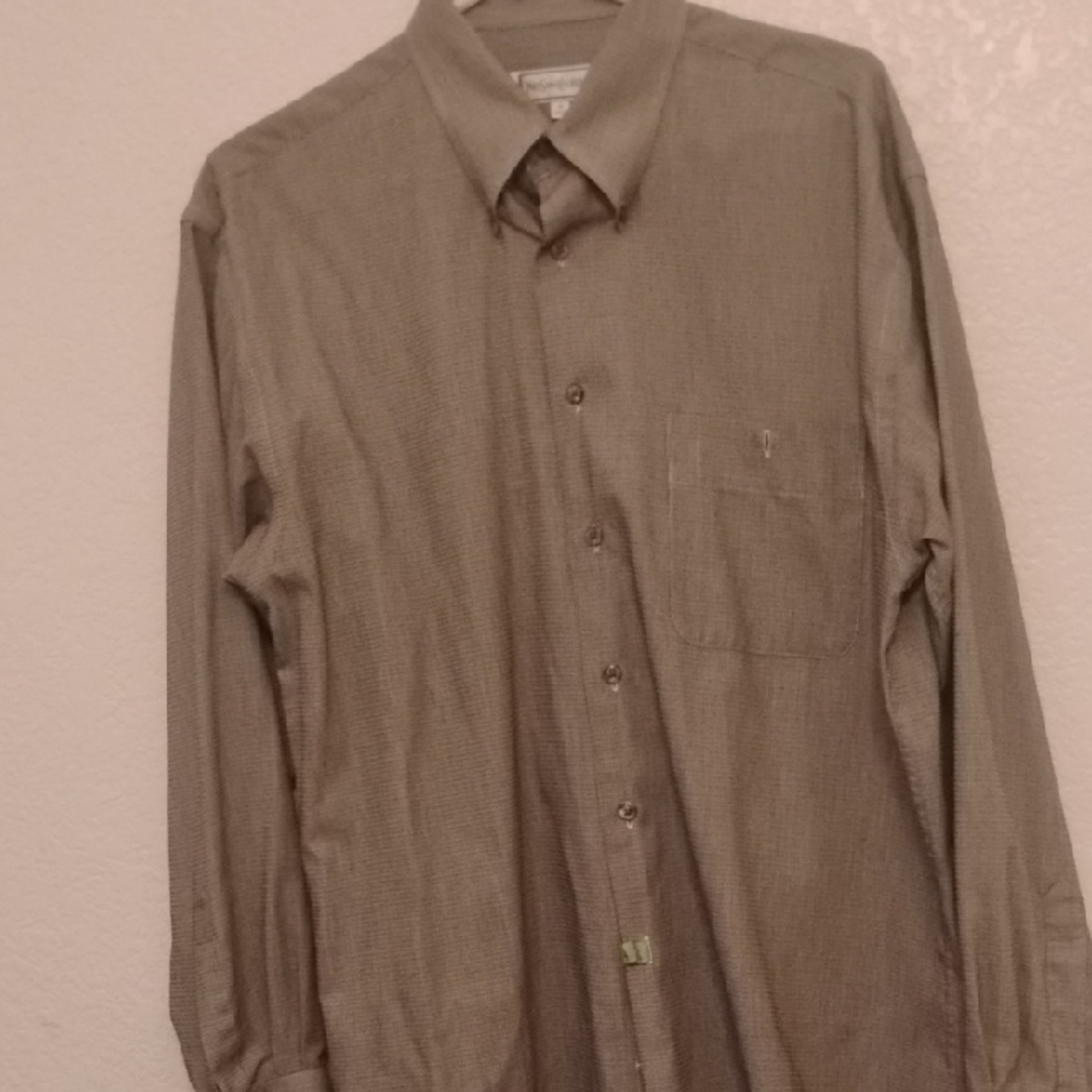 Yves Saint Laurent Olive Button Down Shirt